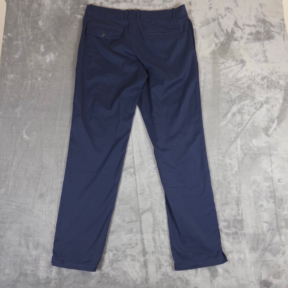 Nike Golf Dri-FIT Pants Mens 34x32 Navy Blue Flat Front Performance AJ5489-451 - Picture 7 of 8